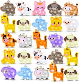30pcs Party Favors for Kids Fidget Toys Bulk pop Keychain Stocking Stuffers