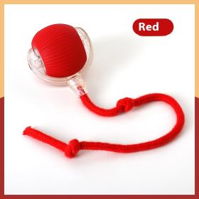 Interactive Cat Toy Ball Super Drive Cat Rolling Ball (Option: With Rope Style Red)