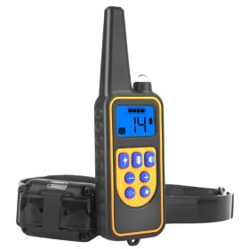 1Pc Dog Training Collar With Remote  IP67 Waterproof Pet Trainer 300mAh Rechargeable 875 Yard Remote Control 4 Modes Adjustable Level (Option: Collar with Remote)