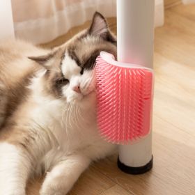 1pc Cat Wall Massage Hair Brush (Color: Pink)
