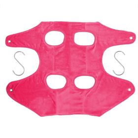 Portable Pet Dog Cat Grooming Hanging Hammock Harness Breathable Groom Helper US (Color: Pink, size: large)